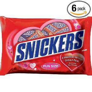 Snickers Valentines Fun Size Candy Bars, 11.18 Ounce Packages (Pack 