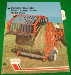 HESSTON Brochure Giant Rounder Baler Model 5600  