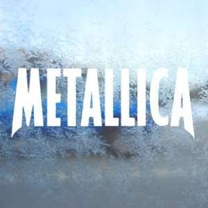  Metallica White Decal Metal Rock Band Laptop Window White 
