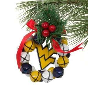  West Virginia Mountaineers Bell Wreath Ornament Sports 
