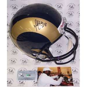 Autographed Marshall Faulk Helmet   Full Size Riddell  