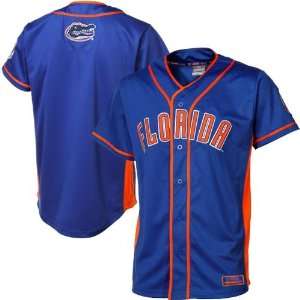  Florida Gators Fielder Baseball Full Button Jersey   Royal 