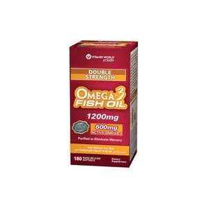  Double Strength Omega 3 Fish Oil 1200 mg. 1200 mg./600mg 