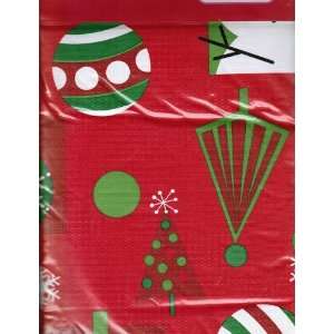 Vinyl Tablecloth with Flannel Back 52 X 70 Holiday with Ornaments