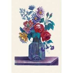  Vintage Art Vase of Flowers   04338 5