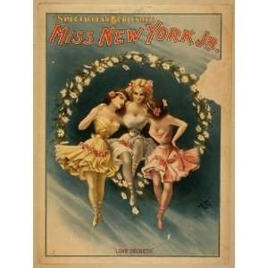   Poster Miss New York Jr. spectacular burlesque. 1897