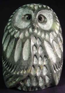 Vintage Glenn Heath Soapstone Owl Sculpture Carving (B)  