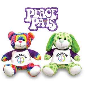   Colorado Peace Pals green PUPPY or tie dyed TEDDY bear Toys & Games