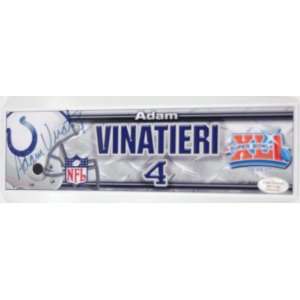  Adam Vinatieri Indianapolis Colts locker name plate 2 