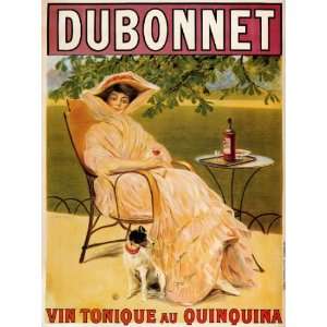  GIRL DOG DUBONNET VIN WINE TONIQUE QUINQUINA FRENCH SMALL 