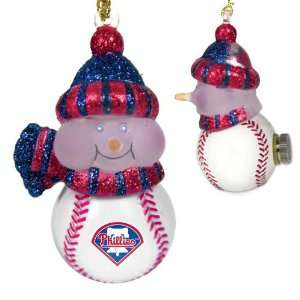 Philadelphia Phillies MLB All Star Light Up Acrylic Snowman Ornament 