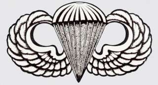 US ARMY AIRBORNE WINGS BASIC STICKER/DECAL   MADE IN THE USA  