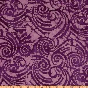  44 Wide Indian Batik Swirl Tonal Purple/Lavender Fabric 