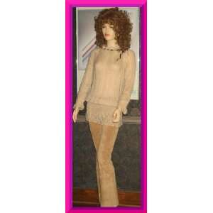   Cream & Gold Zinco Long Mohair Ivory Sweater Small 