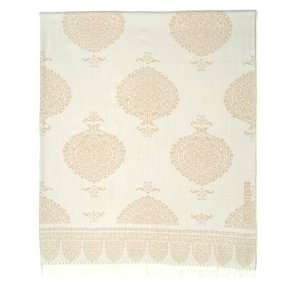  Anichini Taormina Throw  Ivory