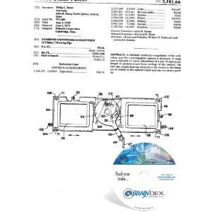    NEW Patent CD for COMBINED VIEWFINDER RANGEFINDER 