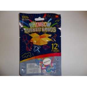   Rainbow Animal Shaped Rubber Bands Bandz Bracelets (12) Toys & Games
