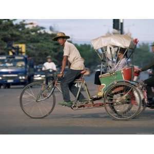 Samlor, Pedicab Taxi, Vientiane, Laos, Indochina, Southeast Asia 