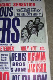 The Platters Concert Poster original 1957 boxing style  