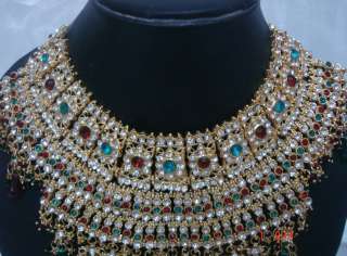 Gold polish polki bridal wedding Necklace Jodha Akbar 2  