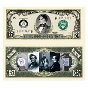  Franklin Pierce Million Dollar Bill Case Pack 100 Toys 