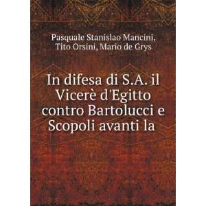  In difesa di S.A. il VicerÃ¨ dEgitto contro Bartolucci 