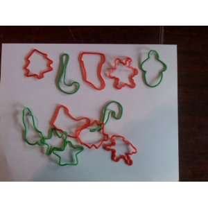  144 Assorted Silly Christmas Holiday Shaped Ruber Bands or 