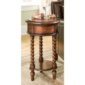  Seven Seas Inlay Top Round Accent Table [Set of 2]