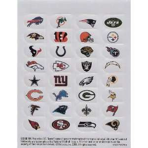 NFL Team Logos Mini Stickers (10 Sheets per Pack)  Sports 
