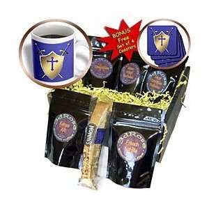   Cross and background in Curious Blue   Coffee Gift Baskets   Coffee