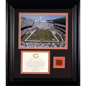  Chicago Bears Framed 6x8 Stadium Photo with Game Used 