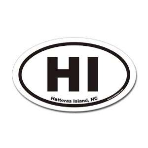 Hatteras Island NC HI Euro Hi Oval Sticker by 