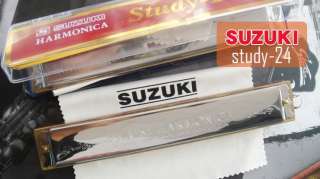 New Suzuki Harmonica Tremolo Harps Study 24 Holes Key C Y247  