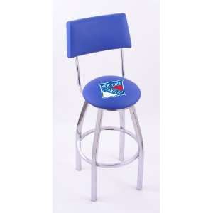 New York Rangers 30 Single ring swivel bar stool with Chrome, solid 