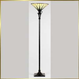 Tiffany Floor Lamp, QZTF9398VB, 1 light, Antique Bronze, 16 wide X 68 