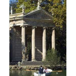 Aesculapius Temple, Lake in Villa Giulia Garden, Rome, Lazio, Italy 