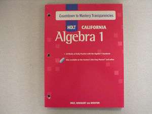 Holt California Algebra 1 Transparencies 0030946743 9780030946745 