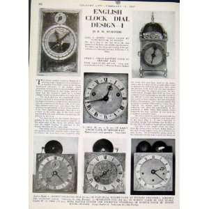  English Clock Dial Design By Symonds 1947