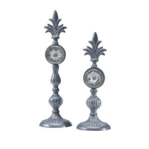  St 2 Finial Fdlis Designs Heavy Embossed Glass Antique 