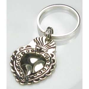   Milagro Sterling Silver Heart Key Ring Arts, Crafts & Sewing
