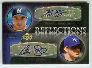 07 RYAN BRAUN   ALEX GORDON EXQUISITE AUTOGRAPH / 20  