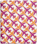 Product Image. Title Jonathan Adler Jet Set Cover in Pink and Orange