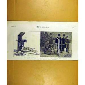  1887 Stanley Explorer Maxim Gun Sketch Old Print