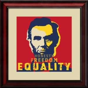  Abraham Lincoln Honesty, Freedom, Equality Framed Art 