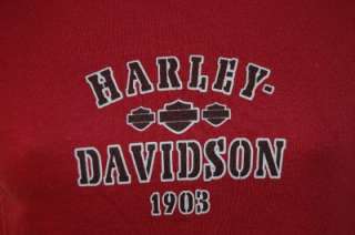 HARLEY DAVIDSON Shirt Womens Maroon Top Small GUAM  