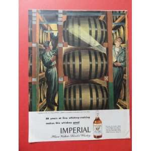  1946 Imperial Whiskey , print advertisment (barrels of whiskey 