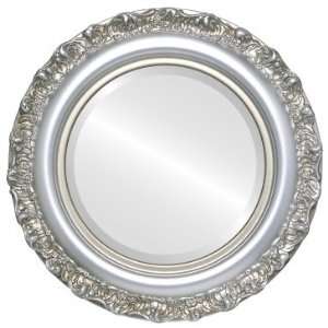  Venice Circle in Silver Shade Mirror and Frame