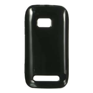 BLACK TPU Rubber Gel Skin Cover Case for Nokia Lumia 710 + Car Charger 