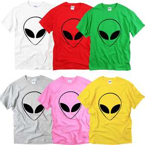 ALIEN HEAD UFO space geek gamer nerd 8 colors t shirt  