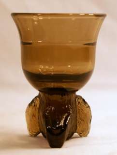 Vintage Avon Shot Glass Candle Sheltie Dog Head Amber  